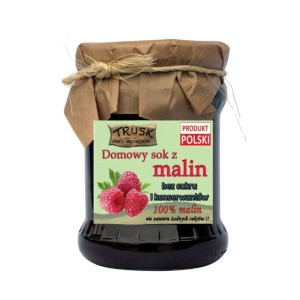 Domowy sok z malin BEZ CUKRU 430ml