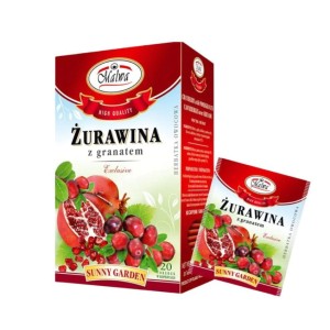 Żurawina z granatem - herbatka owocowa 20 torebek  