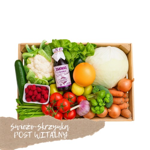 Box warzyw i owoców Post Witalny Box warzyw i owoców Post Witalny – lekki, oczyszczający zestaw świeżych warzyw i owoców wspierających detoks, odporność i energię organizmu 