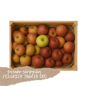 Świeżo-skrzynka POLSKICH JABŁEK EKO 10kg