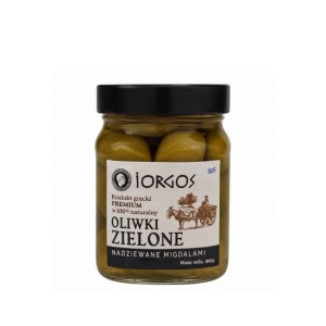 Oliwki zielone nadziewane migdałami IORGOS 350g