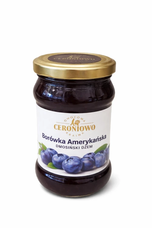 Dżem borówka amerykańska 315g Dżem z borówki amerykańskiej 315g – naturalny dżem z dużych borówek