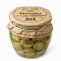 Pieczarki marynowane Kosz Natury 640 g — chrupkie i aromatyczne grzybki w delikatnej zalewie. Idealne do sałatek, kanapek i przekąsek.